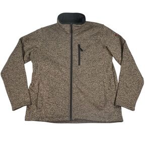 Men's Brown zip up jacket by SwissTech